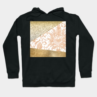 Floral rose gold glitter Hoodie